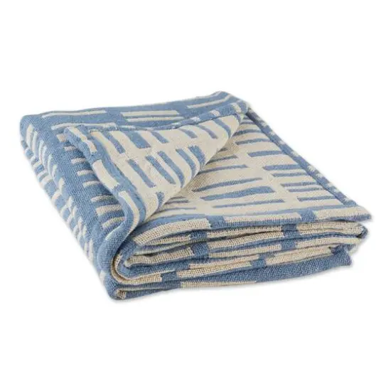 DII&reg; Stonewash Blue Urban Jacquard Throw {1}