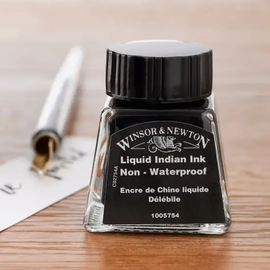 Winsor & Newton&reg; Drawing Ink, 14mL Liquid Indian Ink {3}