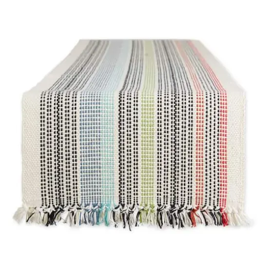 DII&reg; 72" Variegated Fringe Table Runner Mediterranean {1}