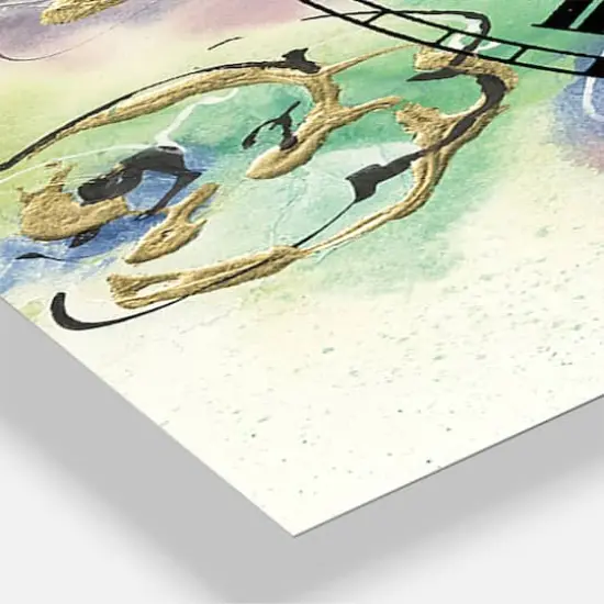 Designart 'Pastel Foral Composition Ii Lodge Multipanel Wall Clock {4}