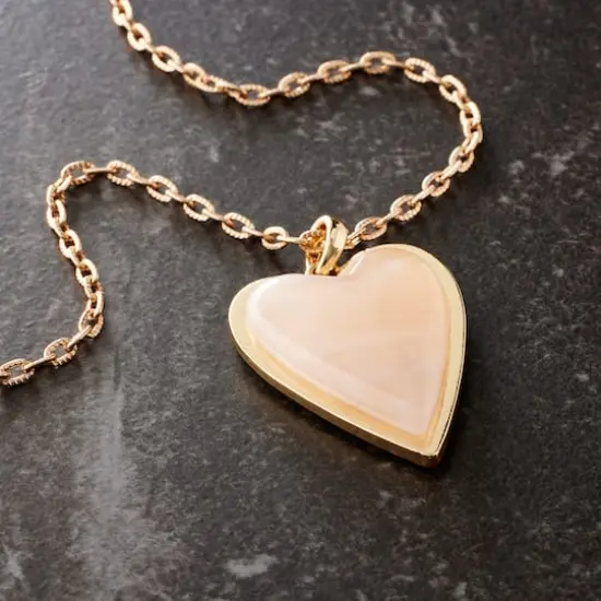 Gold & Rose Quartz Heart Pendant by Bead Landing&trade; {3}