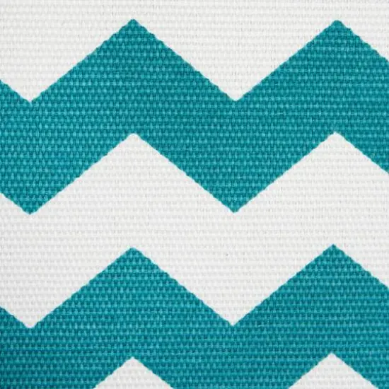 DII&reg; 11" Chevron Stripes Polyester Storage Cube Teal {7}