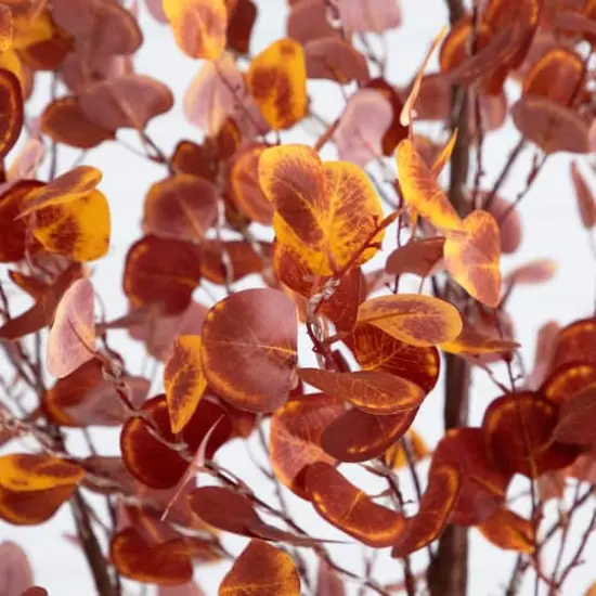 9ft. Pre-Lit Grand Autumn Eucalyptus Artificial Fall Tree with 700 Warm White LED Lights {4}