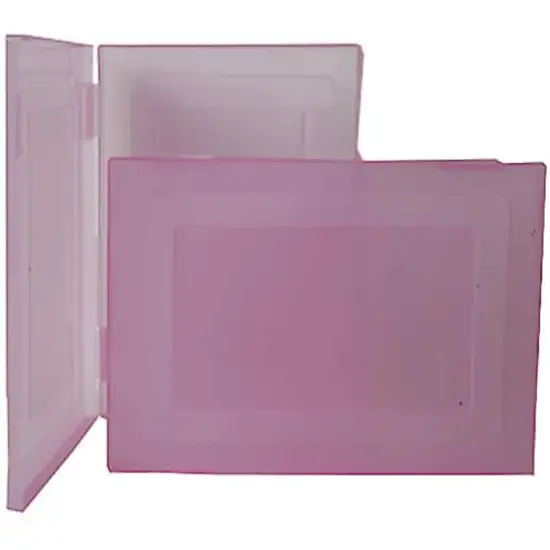 JAM Paper 9" x 12.5" Transparent Pink Case {1}