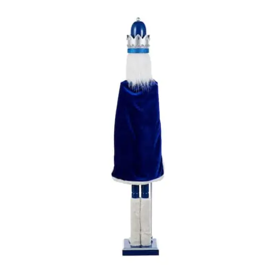 Glitzhome&reg; 42"H Wooden Christmas Blue Dressed King Nutcracker {8}