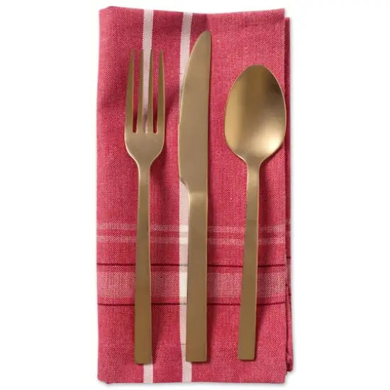 DII&reg; French Chambray Dinner Napkins, 6ct. Red Chambray {5}