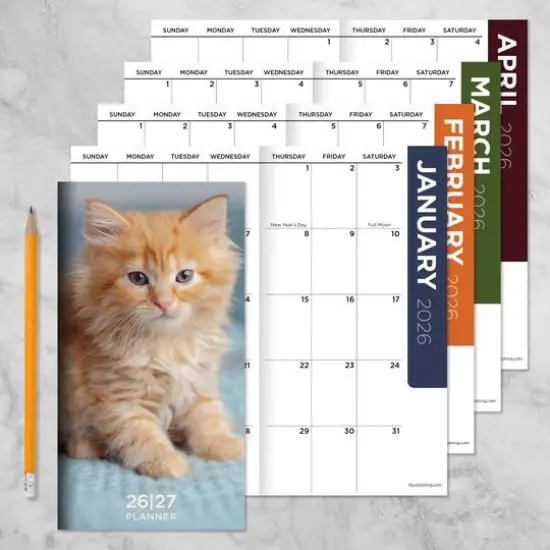 2026-2027 Kitten Small Monthly Pocket Planner {8}