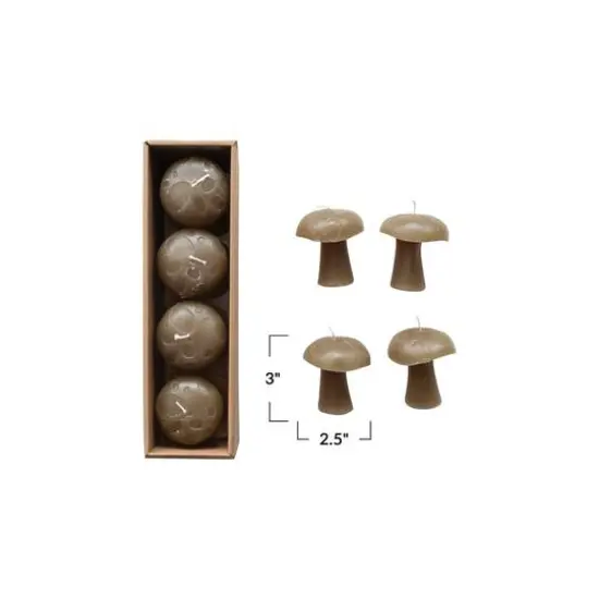 Hello Honey&reg; Unscented Mushroom-Shaped Votive Candles, 4ct. Olive {4}