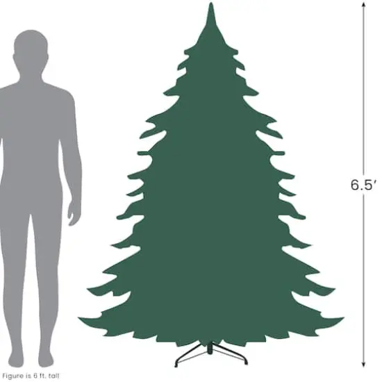 6.5ft. Pre-Lit Real Touch&trade;️ Hunter Fir Artificial Christmas Tree, Clear Lights {4}