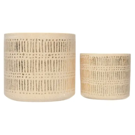Hello Honey&reg; Gold Stoneware Planters Set {6}