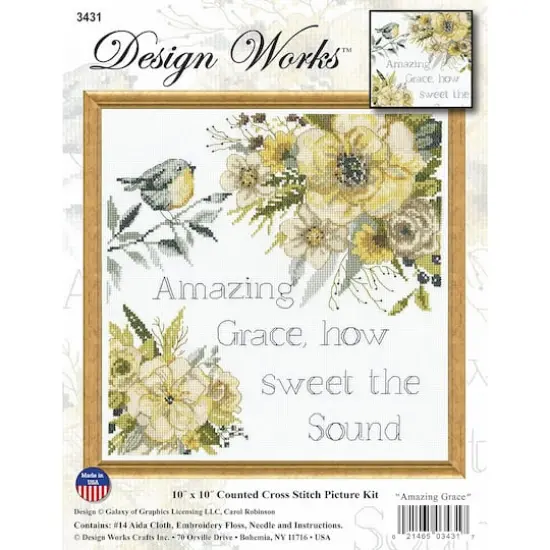 Design Works&trade; Amazing Grace Counted Cross Stitch Kit {1}