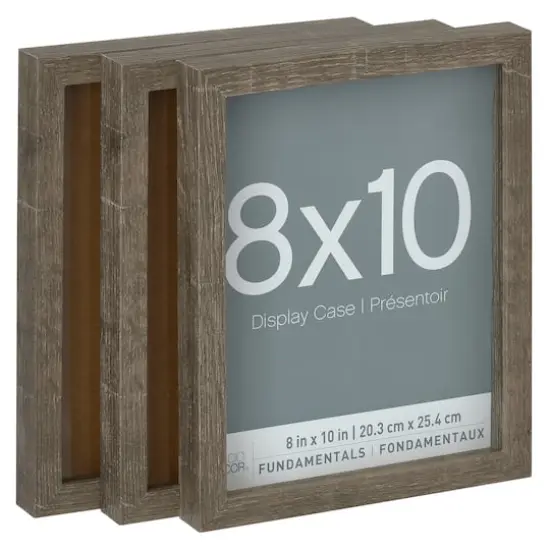 3 Pack Fundamentals 8" x 10" Gray Shadow Boxes by Studio D&eacute;cor&reg; {1}