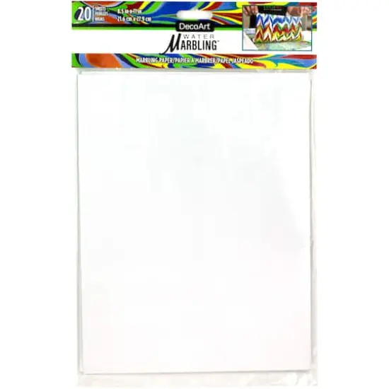 DecoArt&reg; Water Marbling Paper, 20ct. {1}