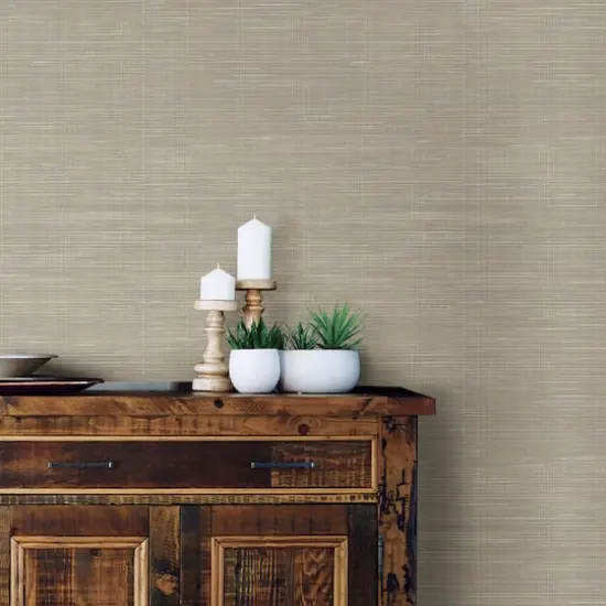 NuWallpaper Wheat Grasscloth Peel & Stick Wallpaper {5}