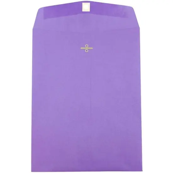 JAM Paper 9" x 12" Brite Hue Violet Purple Clasp Closure Catalog Envelopes, 100ct. {1}