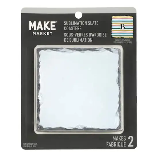 Square Slate Sublimation Coasters by Make Market&reg;, 2ct. {3}