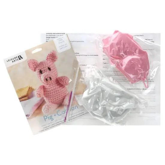Leisure Arts&reg; Pig Crochet Friend Kit {4}