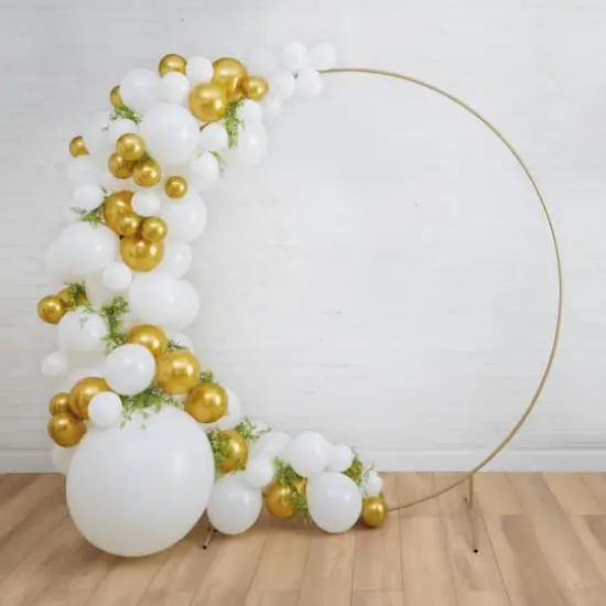 7.5ft. Gold Decorative Wedding Arch by Celebrate It&trade; {3}