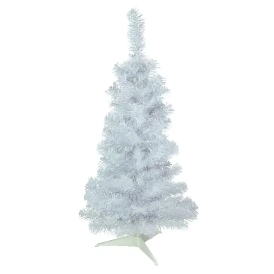 3ft. Unlit White Rockport Pine Artificial Christmas Tree {1}