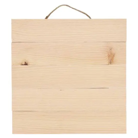 Good Wood by Leisure Arts 10" Slatted Square Plaque {1}