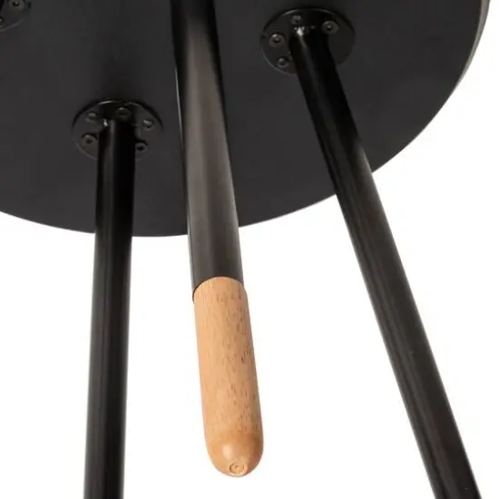 Honey Can Do Black Round End Table {6}