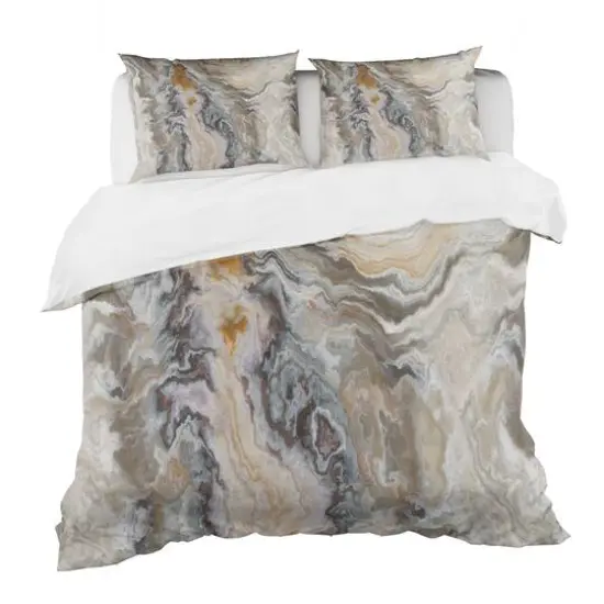 Designart Onyx Detail Composition Mid-Century Modern Duvet Cover Set {1}