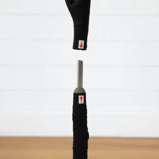 4ft. Artificial Halloween Black Fiddle Leaf Tree {6}