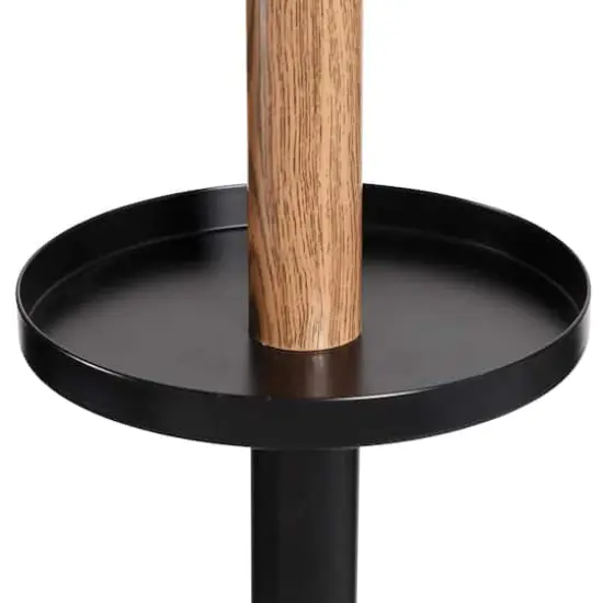 Honey Can Do 70" Brown & Black Freestanding Coat Rack with Tree Design & Accessory Tray {6}