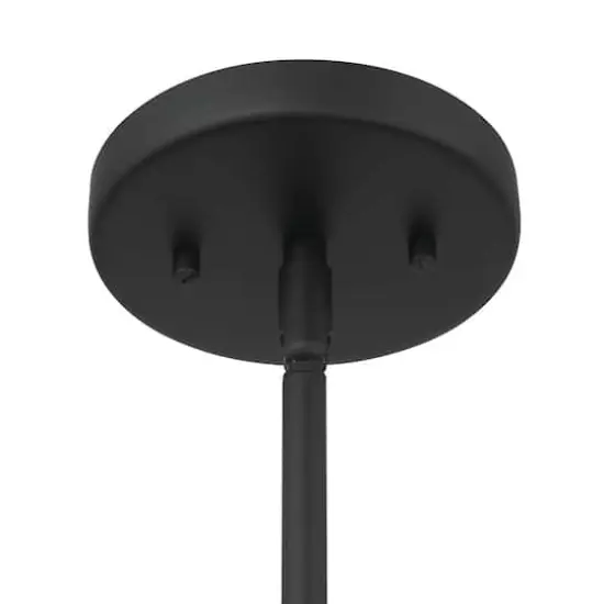 Hello Honey&reg; Fallon Black Vintage Metal & Clear Glass Ceiling Light {4}