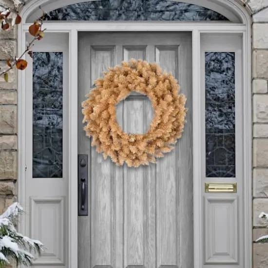 36" Gold Fir Artificial Christmas Wreath {3}