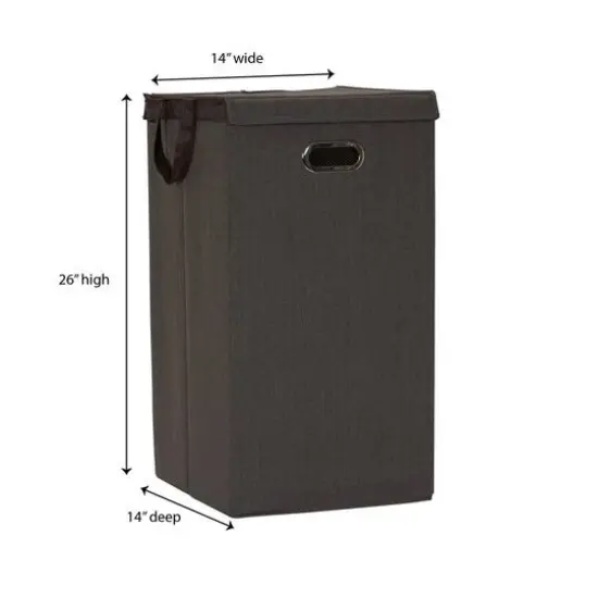 Household Essentials 26" Laundry Hamper with Lid Cobblestone {5}