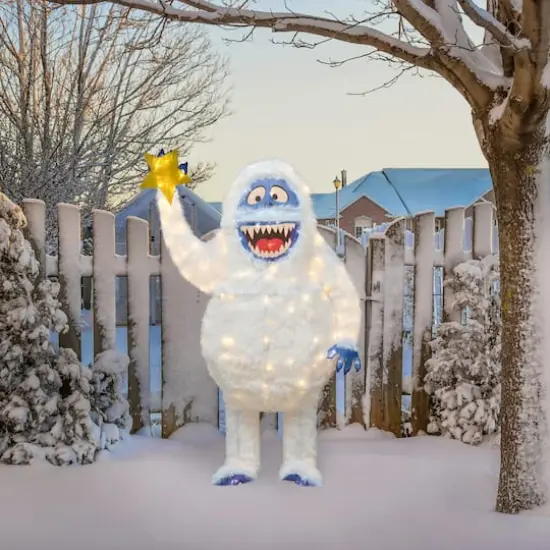 ProductWorks Rudolph 4.5ft. 3D Pre-Lit Bumble with Star Yard Art {6}