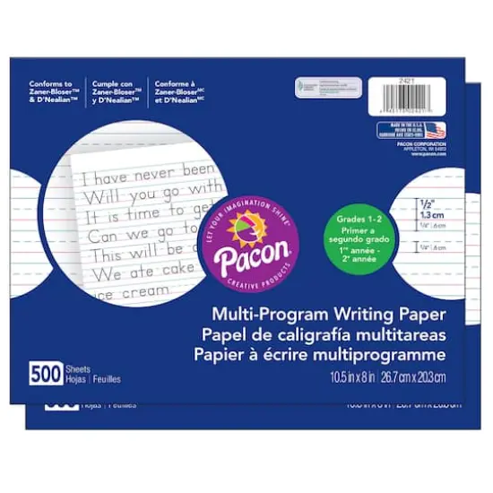 Pacon&reg; Multi-Program Writing Paper, 2 Packs of 500 {1}