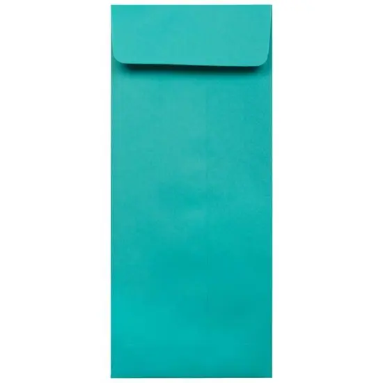 JAM Paper 4.75" x 11" Policy Business Colored Envelopes, 50ct. Sea Blue {1}
