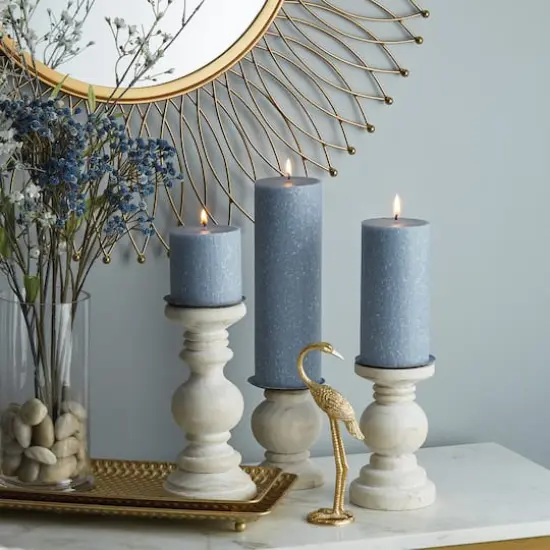 Root Candles 3" x 6" Unscented Timberline&trade; Pillar Candle Willimasburg Blue {5}