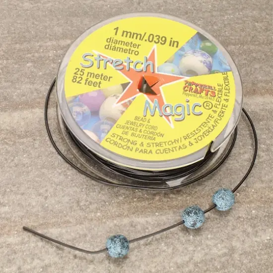 Stretch Magic&reg; 1mm Black Bead & Jewelry Cord, 25m {4}