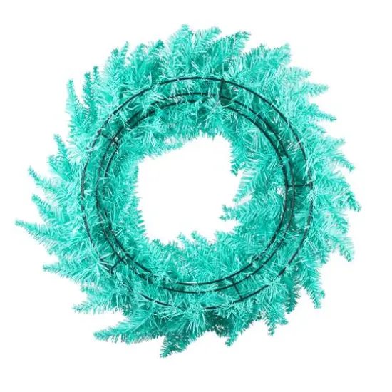 24" Unlit Aqua Fir Artificial Christmas Wreath {6}