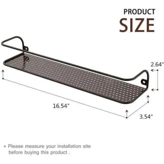 NEX&trade; Large Brown Wall-Mounted Spice Racks with Guard Rail, 4ct. {3}