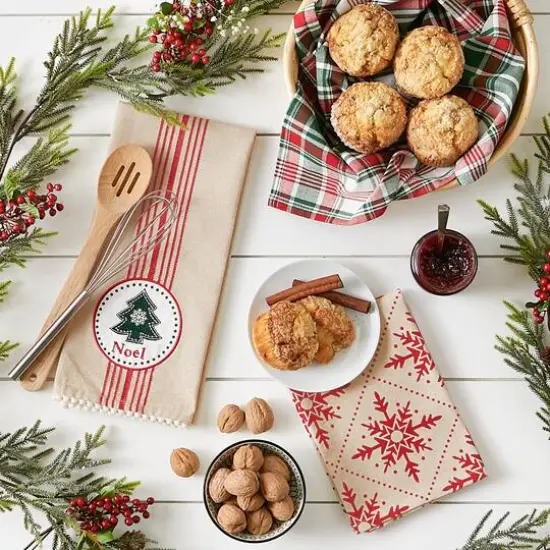 DII&reg; Assorted Noel Tree Dishtowel Set {7}