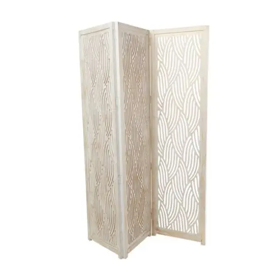 7ft. White 3-Panel Room Divider Screen {6}