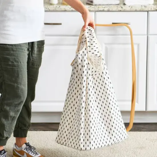 Household Essentials Krussh Bamboo X Frame Hamper (Tree) {3}