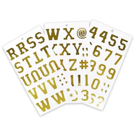 Golden Vinyl Alphabet Sticker Sheets by Recollections&trade; {4}