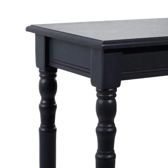 Black Traditional Wood Console Table, 32" x 32" {4}