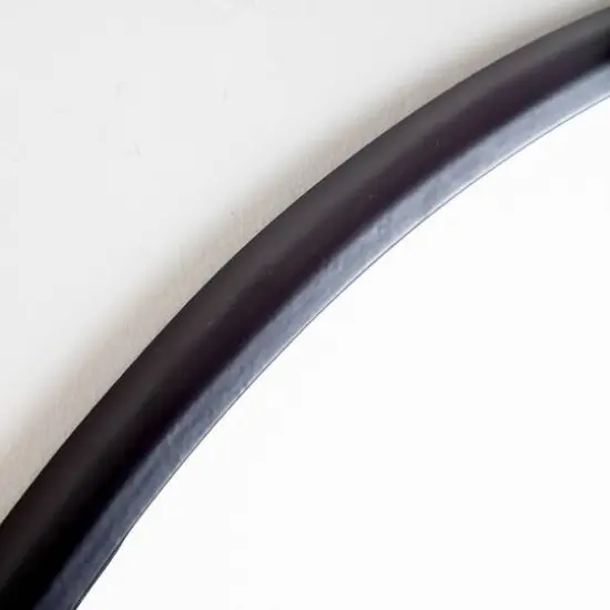 Habitat Adelina 30" Black Circular Wall Mirror {7}