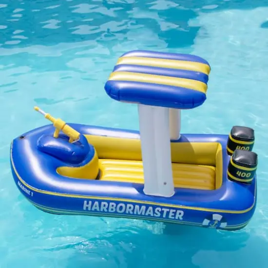 Swimline 67" Harbor Master Patrol Boat with Pump Squirt Toy Pool Float {4}