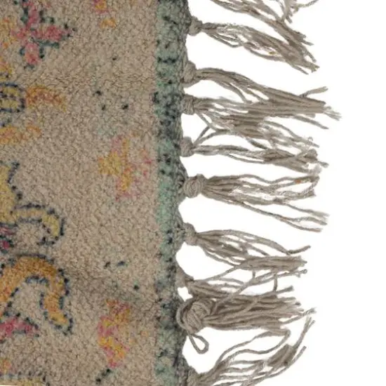 Hello Honey&reg; 4ft. x 6ft. Cotton Chenille Distressed Print Rug with Fringe {7}