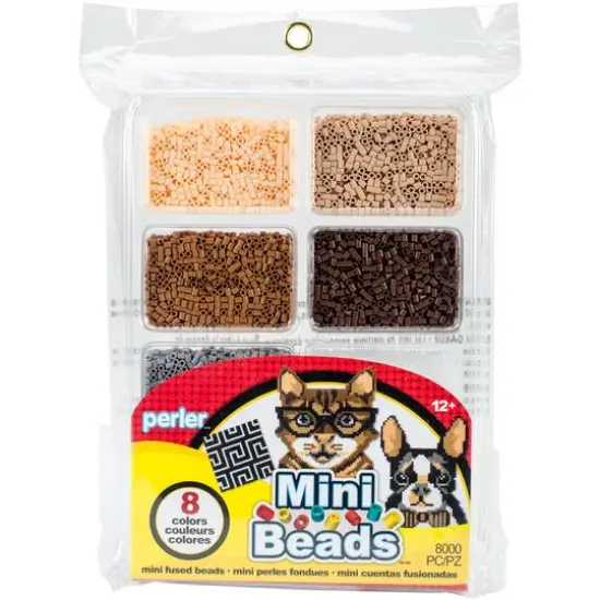 Perler&trade; Neutral Mini Beads Fused Bead Tray, 8,000ct. {3}