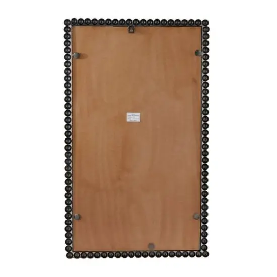 CosmoLiving by Cosmopolitan 40" Beaded Metal Wall Mirror Black {5}