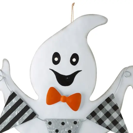 Glitzhome&reg; 32" Lighted Metal Halloween Ghost Yard Stake {6}