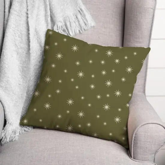 Green Twinkle Throw Pillow {4}